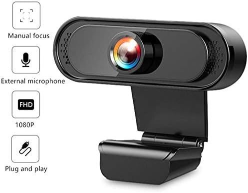 Niaviben webcam com microfone Full HD 720p Câmera da web para videococação para PC para desktop, 2 milhões