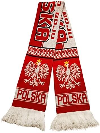 Lenço dos fãs de futebol da Polônia | Malha acrílica premium