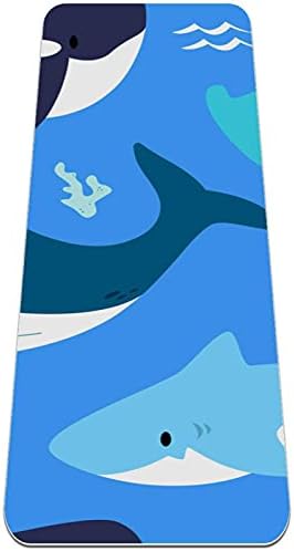 Tubarão e algas marinhas premium grossas de ioga MAT ecológico Saúde e fitness non Slip para todos os tipos de ioga de exercício