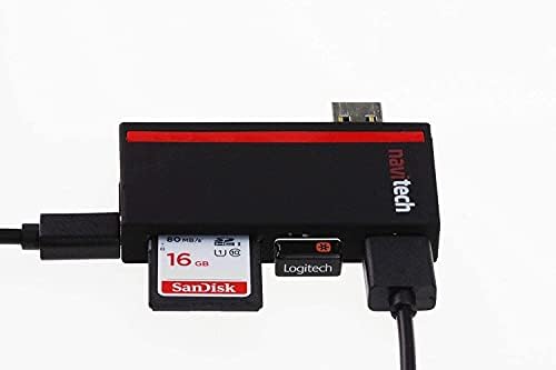 Navitech 2 em 1 laptop/tablet USB 3.0/2.0 Adaptador de cubo/micro USB Entrada com SD/micro SD Reader compatível com Asus Vivobook 15 OLED K513 15.6