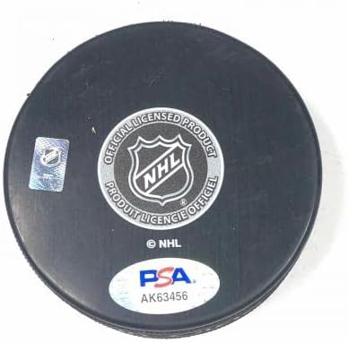 Dominik Kubalik assinou hóquei Puck PSA/DNA Chicago Blackhawks autografados - Pucks autografados da NHL