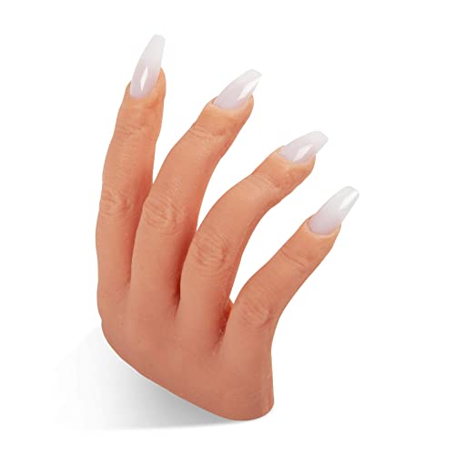 Prática profissional de silicone meia mão para unhas de acrílico por nobreza de unhas - meia mão posível para praticar arte