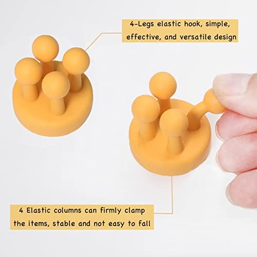 IBETTERLIFE 6 PCS Pontos de escova de dentes de silicone - gancho multifuncional, gancho de parede auto -fúteis, montado em parede