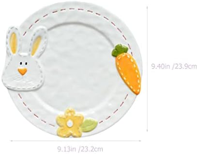 Lanches infantis Cerâmica Páscoa Bunny Plato de jantar Rabbit Placas Display Placas Cookies Snacks Candy Prish para Páscoa Birthday