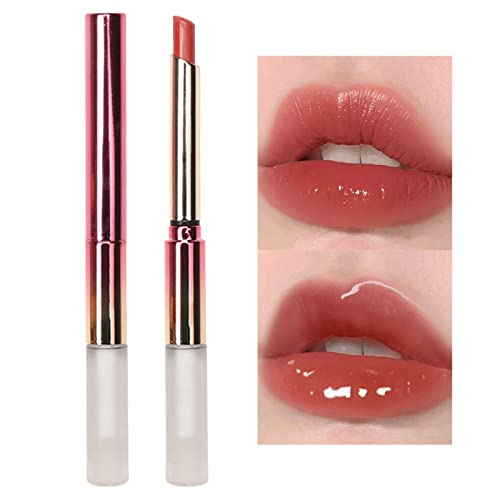 WGUST WINE Lip Stains Definir batom de capa de chuva de cabeça dupla de batom de cabeça dupla