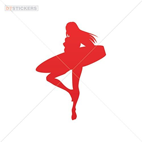 Hobby Vinyl Decal Sexy Girl Surf Surfin Hobby Decor Red
