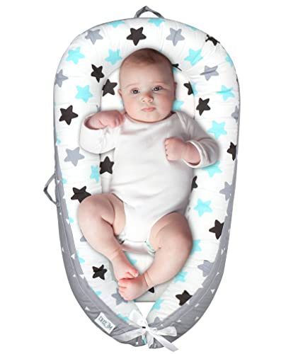 Capa de espreguiçadeira para bebês Tampa de ninho de bebê algodão macio de algodão respirável para colchão de berço recém -nascido Pesquisa de registro de bebê ajustável