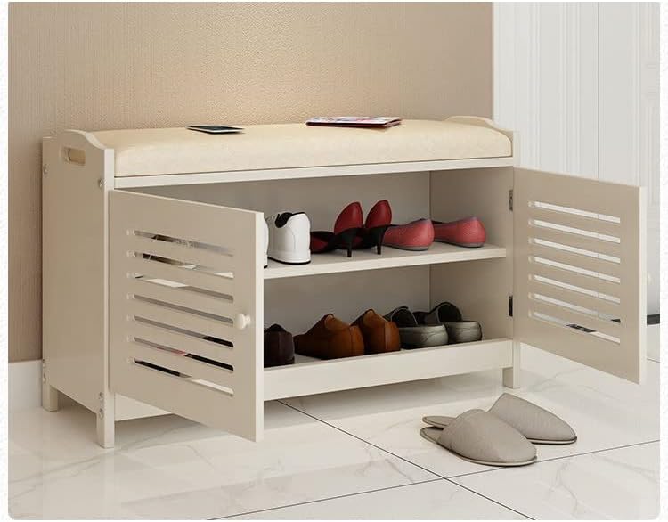 A porta do obturador do gabinete de sapatos ANMMBER pode sentar na porta de sapato salvar espaço de sapato integrado para o gabinete de sapatos