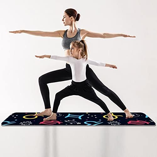 Siebzeh Zodiac Pattern Premium grossa de ioga mato ecológico Saúde de borracha e fitness non Slip para todos os tipos