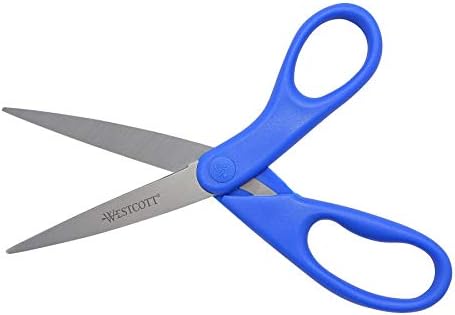 Westcott All Final Foreio Scissors de costura direta de 8 polegadas, aderência azul