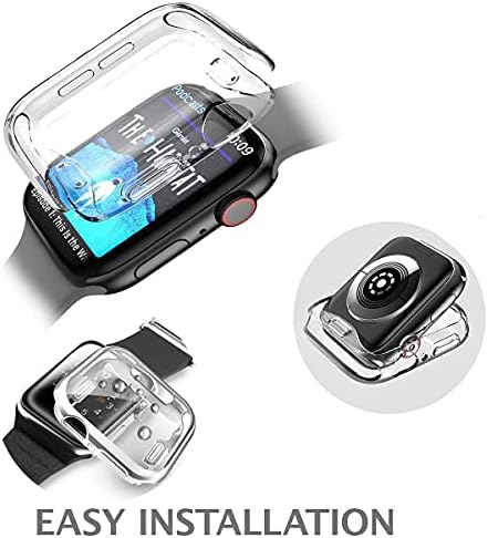 Caso de protetor de tela omecky compatível com Apple Watch 44mm Series 6 5 4 SE capa SE