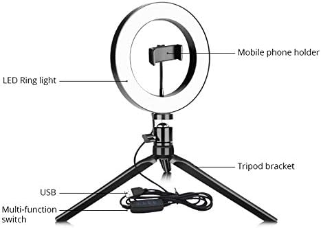 Lepsjgc novidade USB Dimmable LED Selfie Ring Light Photography Lighting com tripé para maquiagem Vídeo ao vivo LIGHT LIGHT