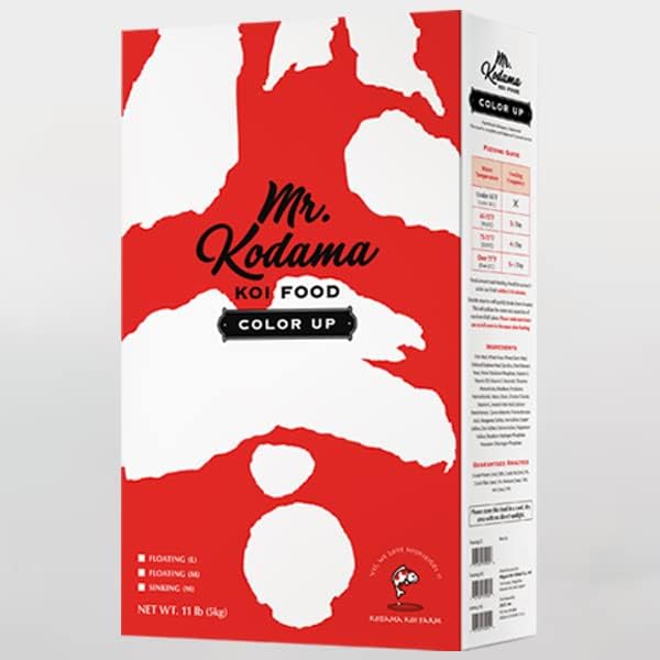Sr. Kodama Koi Comida - Cor Up | Pellets flutuantes | 11 lbs