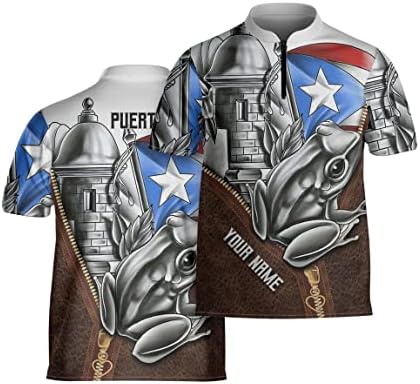 Jersey de boliche de Porto Rico personalizada, camisa de porto rico, camisas de Porto Rico para mulheres multicolor