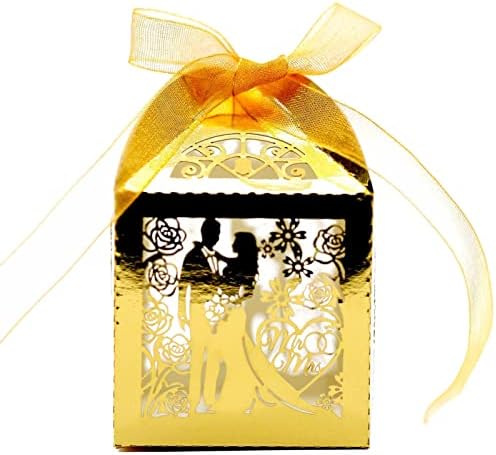 Maxbus Hollow Candy Boxes 50pack de embrulho de casos favorece suprimentos para casa para crianças meninos de meninos de presente