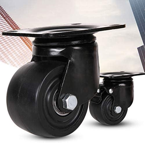 Rodas de mamona pesadas de 4 rodas de rodízio industrial giratória, máscaras de móveis em nylon, preto, serviço pesado,