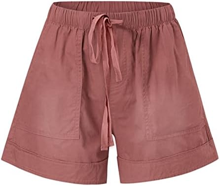 Shorts casuais para mulheres de verão alta de cintura