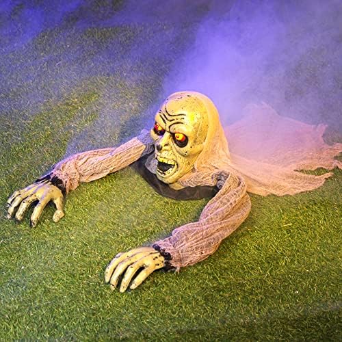 Joyin Halloween Decor Sroundbreaker Zombie com som e olhos piscando para decorações ao ar livre
