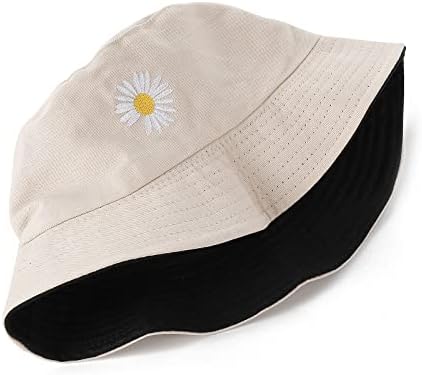 Yolev Bucket Hat Capto de Algodão Viagem de Viagem Praia Sol Capéu de Capinho ao ar