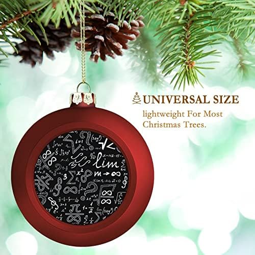 Educação Matemática Bolas de Natal Ornamento de Sratão à prova de encantos Decoração de enforcamento de árvore de Natal