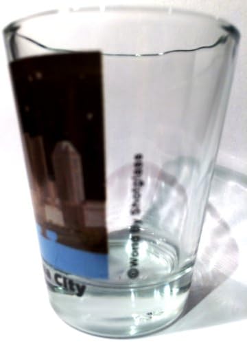 Oklahoma City Oklahoma Night Skyline Color Photo Shot Glass