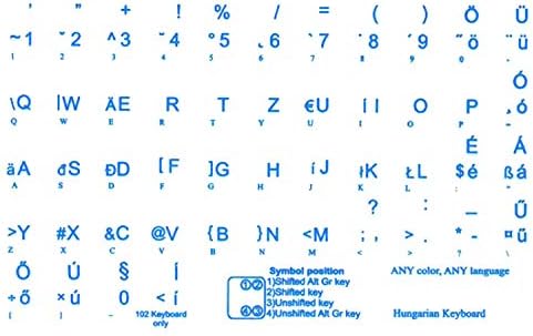 Adesivos de teclado transparentes húngaros on-line