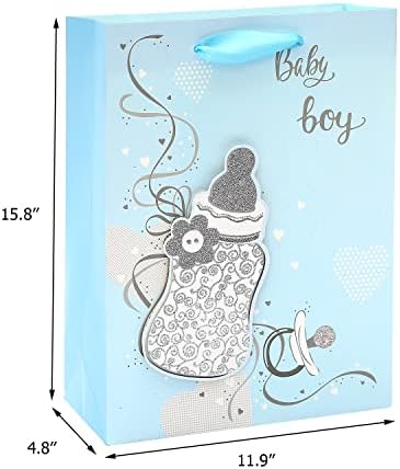 ZGORENDZ 2 PACK SACOS EXTRANTES GRANDES 15.8 Com papel de seda para o chá de bebê New Moms Boy Party Party