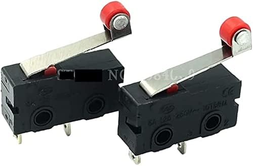 Micro switches 10pcs Novo braço de alavanca micro rolante normalmente abre o interruptor limite de fechamento KW12-3