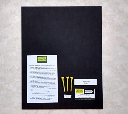 8x17 Brown Golf Scorecard Picture Frame, moldagem BRN-002, tapete verde; cartão e foto não incluídos