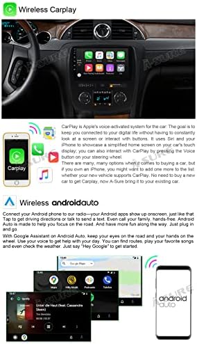 Atualização de rádio estéreo de carro de 9 polegadas para Chevy Buick Enclave 2008-2012,4Core 2G+32G Android System