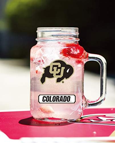 NCAA Colorado Buffalos 20oz Glass Mason Jar