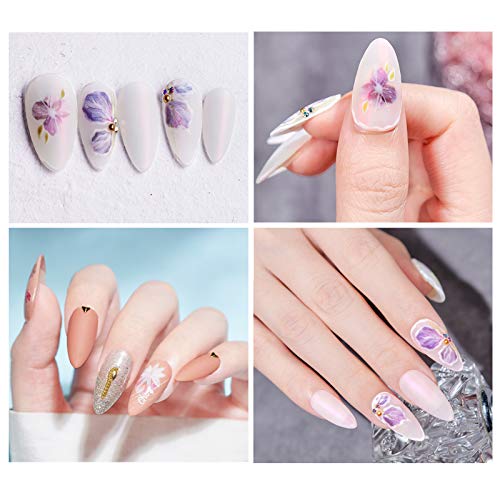 Nicleneeded 11 lençóis adesivos de unhas adesivas de unhas auto-adesivas designs de unhas de florar de unhas adesivo