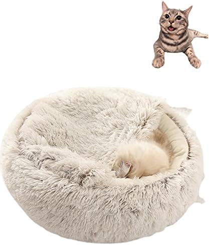 Inverno 2 em 1 Cama de gato redonda Estilo 5 - Cama de cachorro Donut - Casa de almofada para cachorro Decor