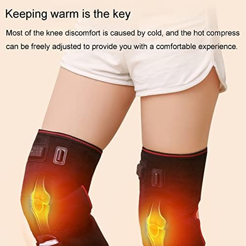 Aquecimento elétrico joelheiras carregando aquecimento de vibração quente massagem quente compactar proteção fria joelheiras