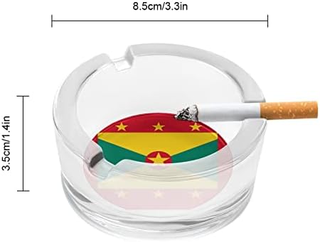 Granada Flag Cigarrette Glass Afretays Round Smoking Holder Bandey para Decoração de Mesa de Hotel em casa