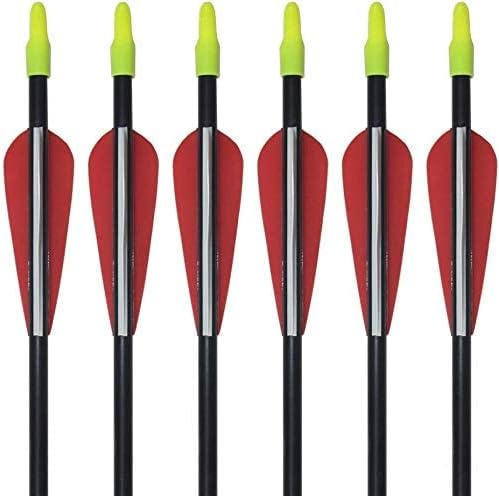 SOSOSHOOT 12PCS 25 '' '31' 'flechas de fibra de vidro para arco e flecha Recurve Bow Hunting Target Practice for Children Woman and Beginner