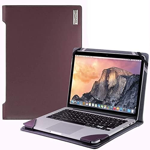 Broonel - Série de Perfil - Laptop de couro roxo compatível com HP Chromebook X360 13B -CA0003SA Full -HD Laptop conversível