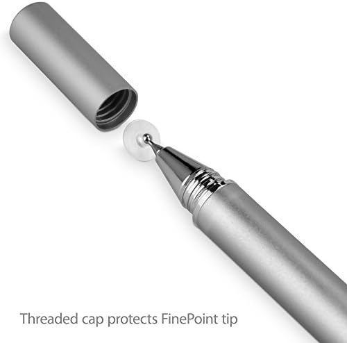 Caneta de caneta de onda de onda de caixa compatível com TCL Tab 10s - caneta capacitiva FineTouch, caneta de caneta super precisa para TCL Tab 10s - prata metálica