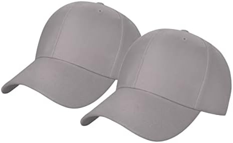 2 Pacote de cor sólida seção básica Caps de beisebol de poliéster de baixo perfil Papai chapéu respirável ajustável para homens