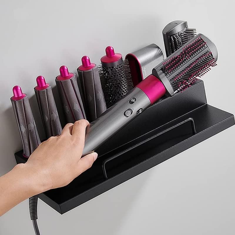 Xjjzs para secador de cabelo de prateleira montada na parede e ferramentas de cuidados com o organizador do suporte