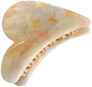 Houchu Vintage Love Semicircle Textura de mármore Clipe de clipe de cabelo geométrico Garra de cabelo coreano Clipe de