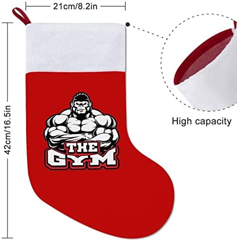 Gorilla Gym Christmas meias de veludo vermelho com bolsa de chocolate branca decorações de natal e acessórios para festas