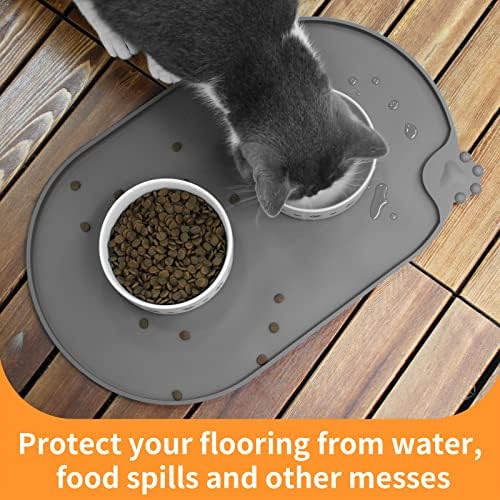 KPWACD Silicone Pet Placemat Para cães e gatos, tapete de alimentação à prova d'água que não desliza para petina prevenir alimentos