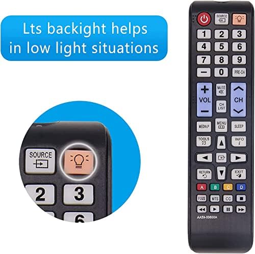 Substituição para o controle remoto da Samsung para TV inteligente, Samsung TV Samsung TV Remote Remote LCD LED Smart TV Remote, nenhuma configuração necessária