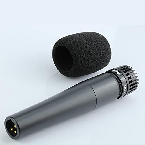 SM57 Windscreen, Substituição de espuma de microfone para Shure SM57 Microfone vocal Filtro pop, capa de cancelamento de ruído preto Tampa de 3-Pack-Lefxhophy