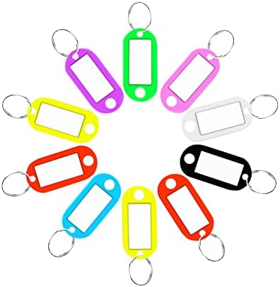 Ak 50 Pack Pack Tags Tags flexíveis Tags organizador com janela de etiquetas e anel