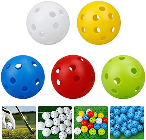 Besportble 100pcs usa bolas de treinamento, prática, esporte de plástico colorido Prática de suprimentos porosos Equipamento do quintal de backyard Outdoor Multicolor Flow