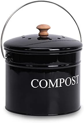 Candco Compost Bin for Kitchen Counter, 1 galão de compostagem para cozinha, contêiner de compostagem com tampa, lixeira de compostagem