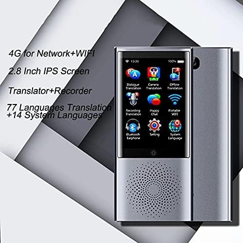 Iuljh Voice Photo Instant Instant Translator 4G 8GB Memória 2.8 Tela de toque 2080mAh 77 Languages ​​Travel Business Translation