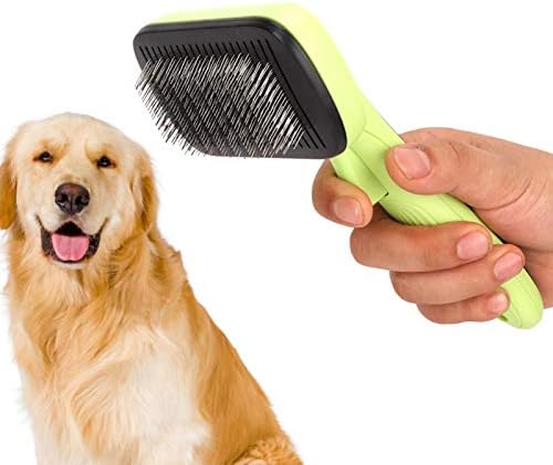 Malaxa lianxiao - escovas de limpeza de animais de estimação, escova de cachorro de cachorro comprido, pente de estimação, pente de